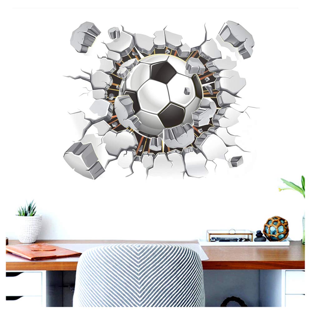 Sitake soccer wall decal on glass window creates dynamic display