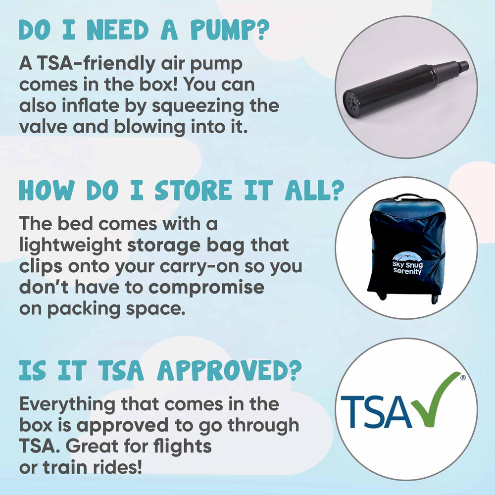 Sittina fast-inflating valves speed up bed readiness on planes.