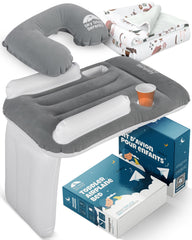 Sittina Toddler Airplane Bed assembled on a seat for instant comfort during flights