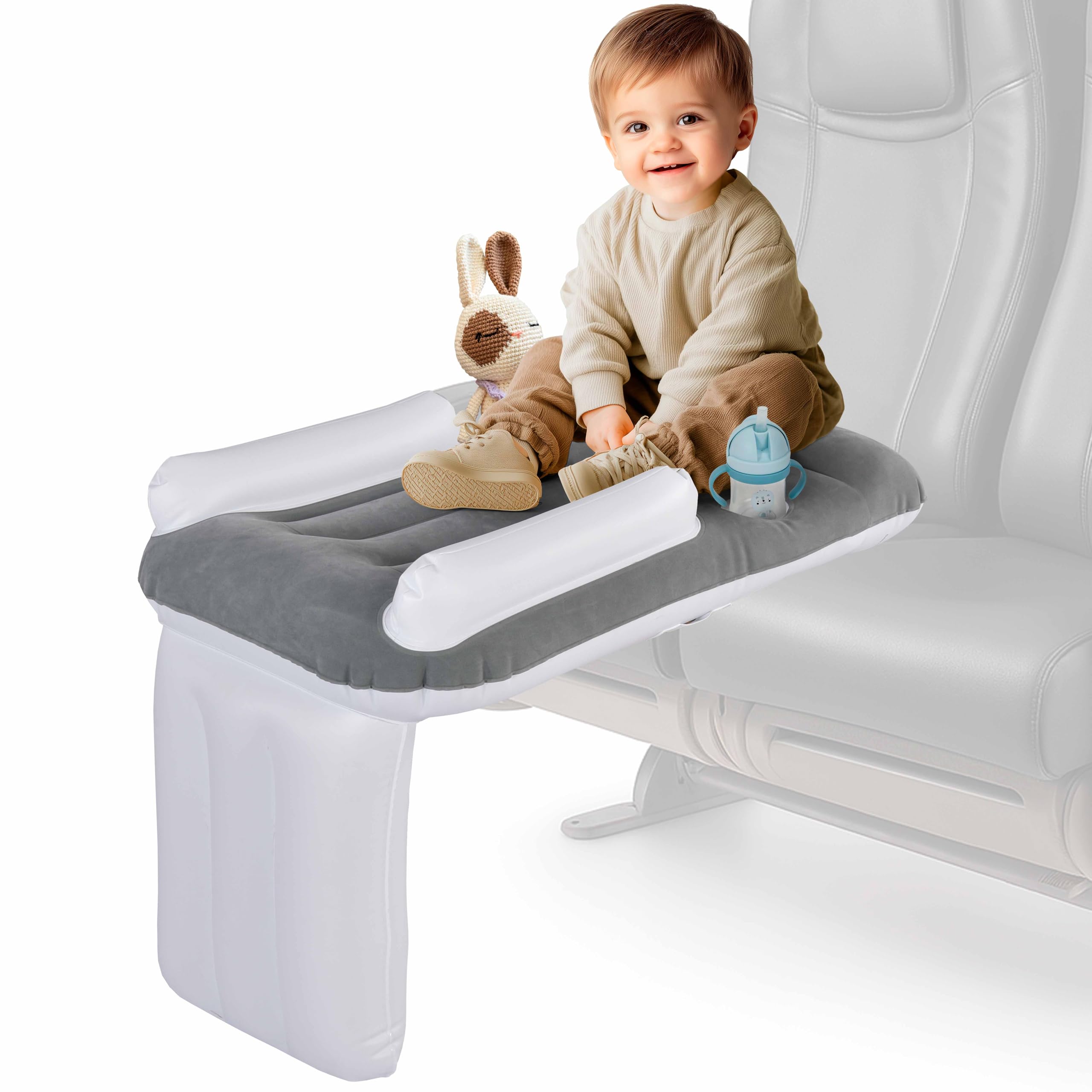 Sittina toddler-airplane-bed on a plane provides a secure, comfortable rest for flights.