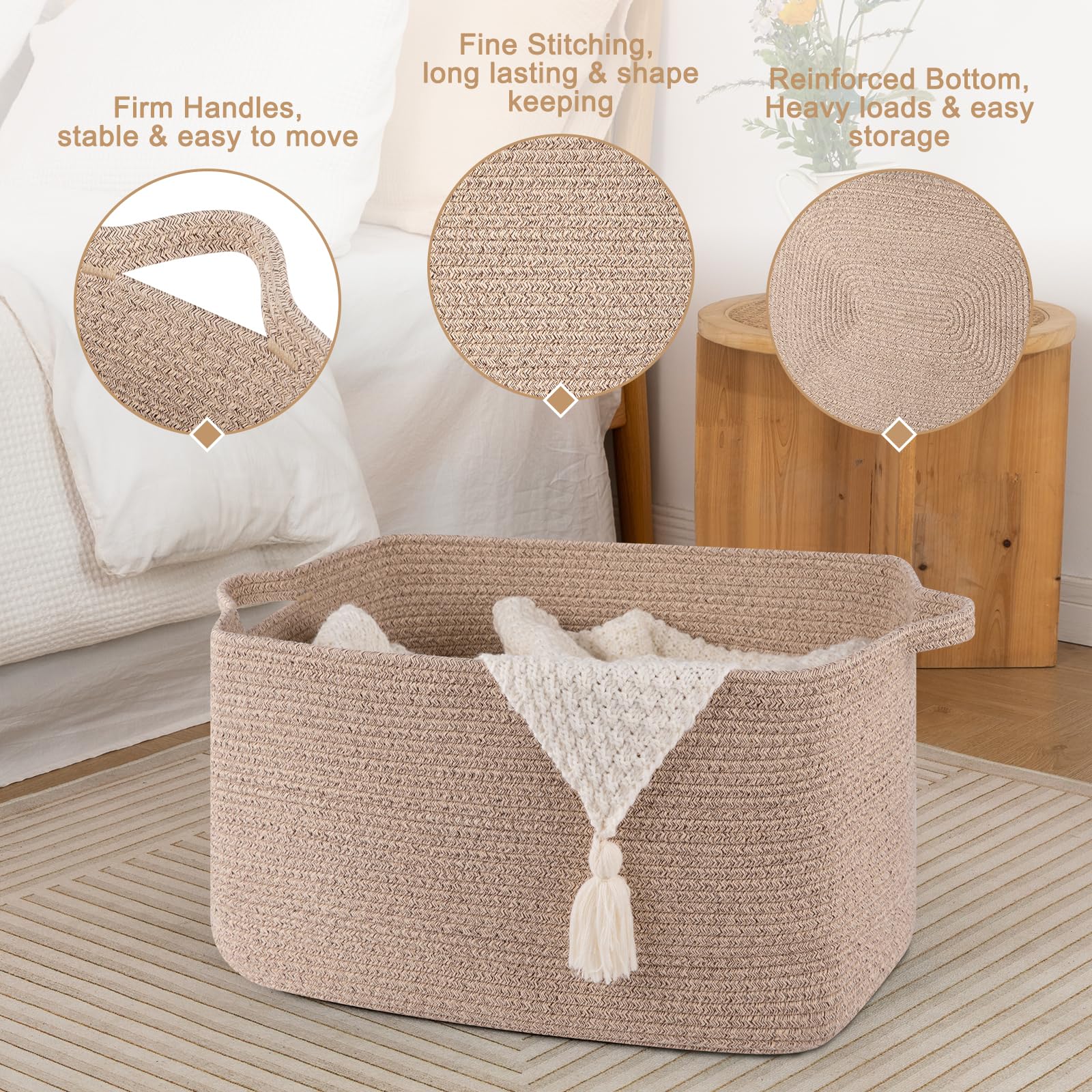 SIXDOVE 65L storage basket in kids room ready for toy storage