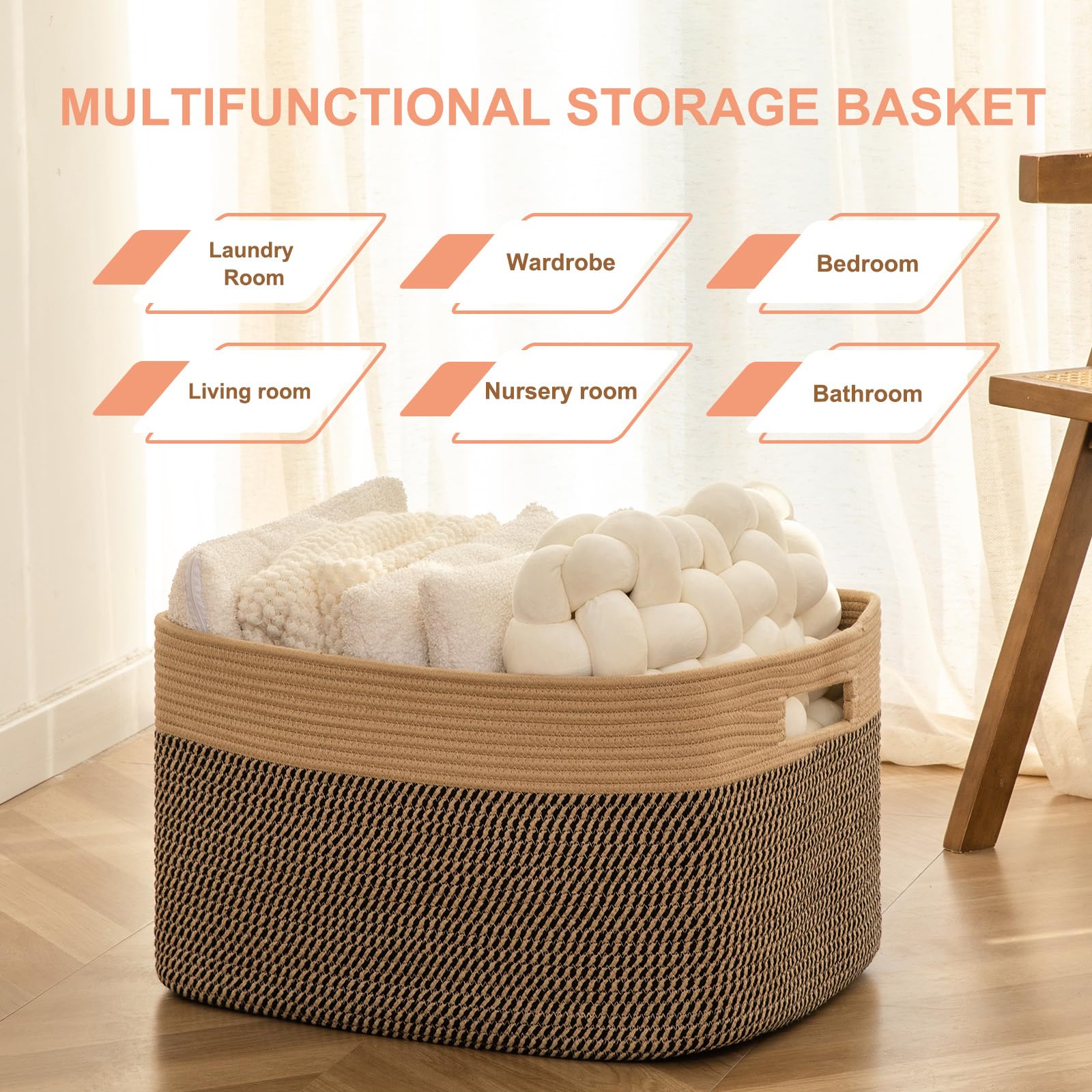 SIXDOVE 75L bedroom organizer proving tidy wardrobe and linens