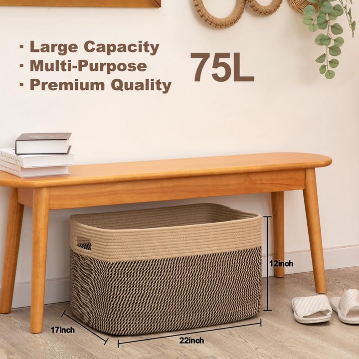 SIXDOVE 75L dimensions 22x17x12 illustrating roomy storage