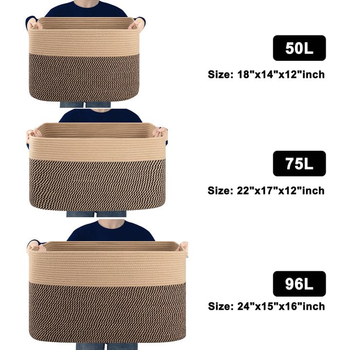 SIXDOVE 75L washable rope basket for quick cleaning