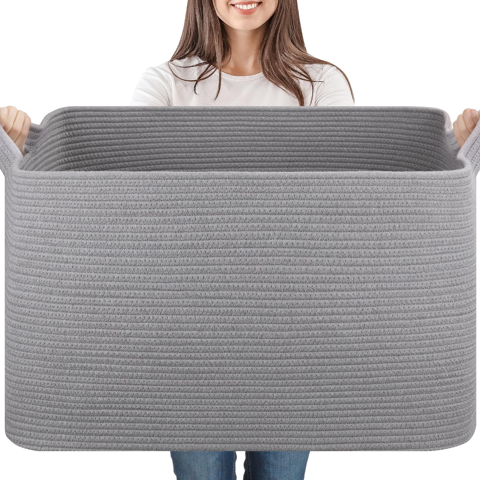 SIXDOVE 95L large storage basket on a shelf for blankets and toys