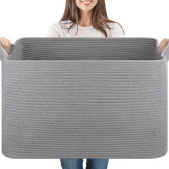 SIXDOVE 95L large storage basket on a shelf for blankets and toys