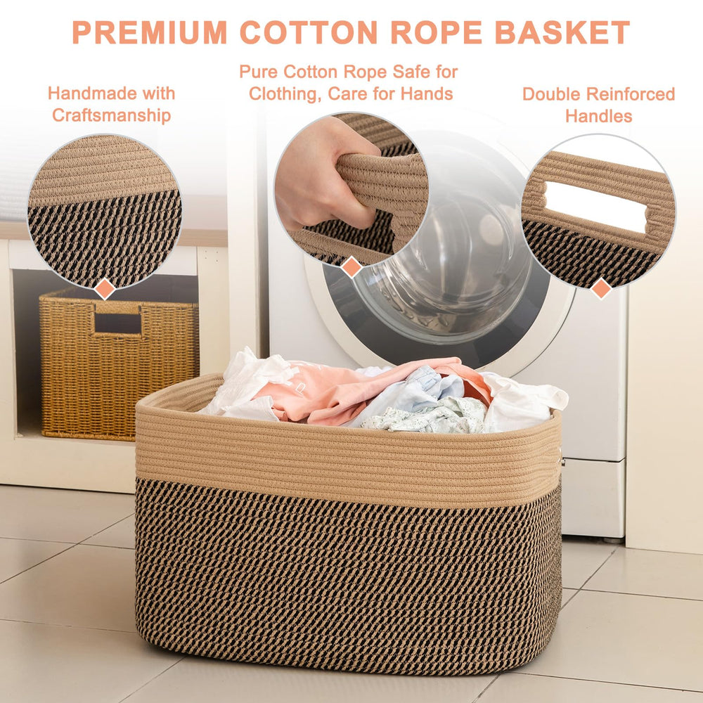 SIXDOVE blanket basket used as a pet toy bin to keep toys organized.