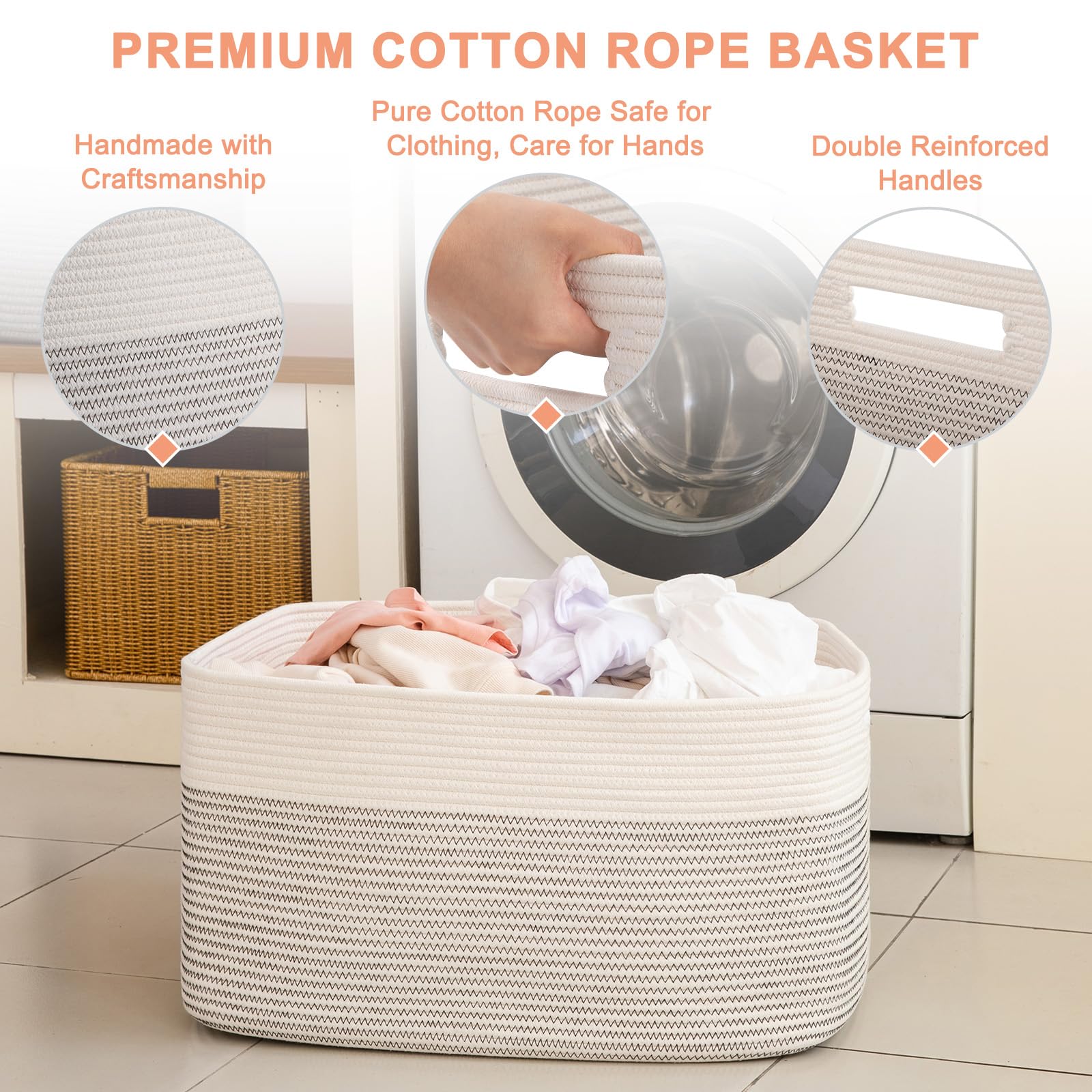 SixDOVE blanket basket folded-flat design saves space when not in use