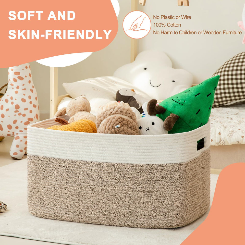 SIXDOVE blanket basket folds flat for easy storage when not in use