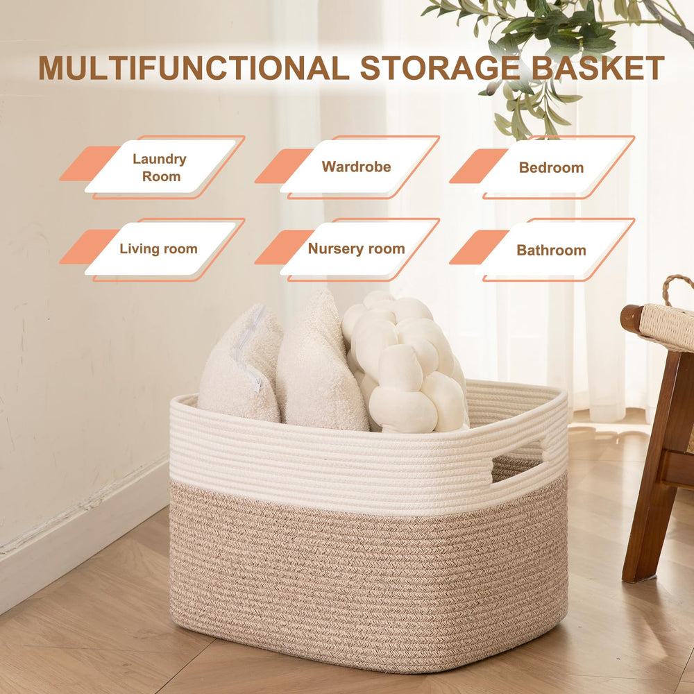 SIXDOVE blanket basket folded flat for compact storage.