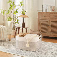 SixDOVE blanket basket hidden-handles supports easy transport for toys and supplies
