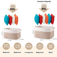 SIXDOVE 65L basket on a shelf, easy-access toy storage for kids.