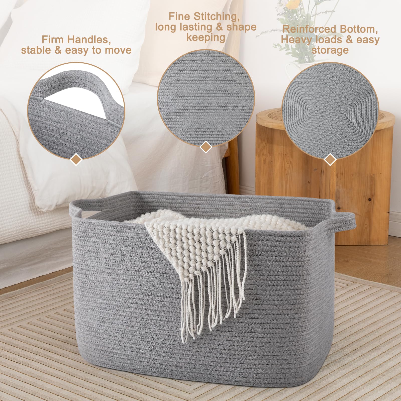 SixDove collapsible basket folded flat, space-saving for moving or temporary storage.