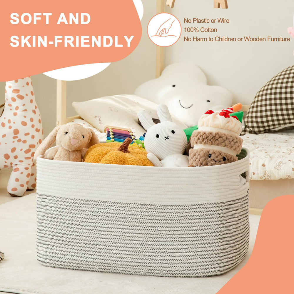 SixDOVE large 22x17x12 basket creates ample space for blankets and laundry