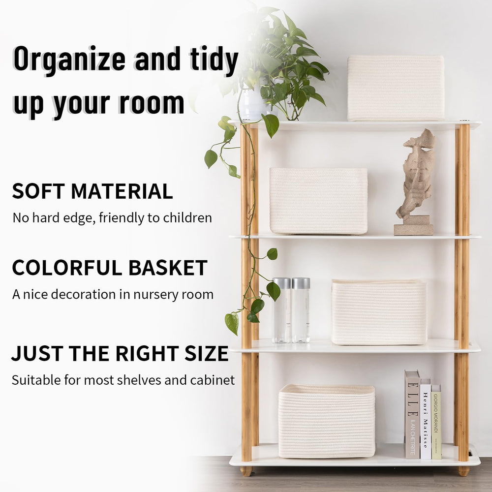 SIXDOVE rectangle-bin closet set neatly stores essentials in small spaces.