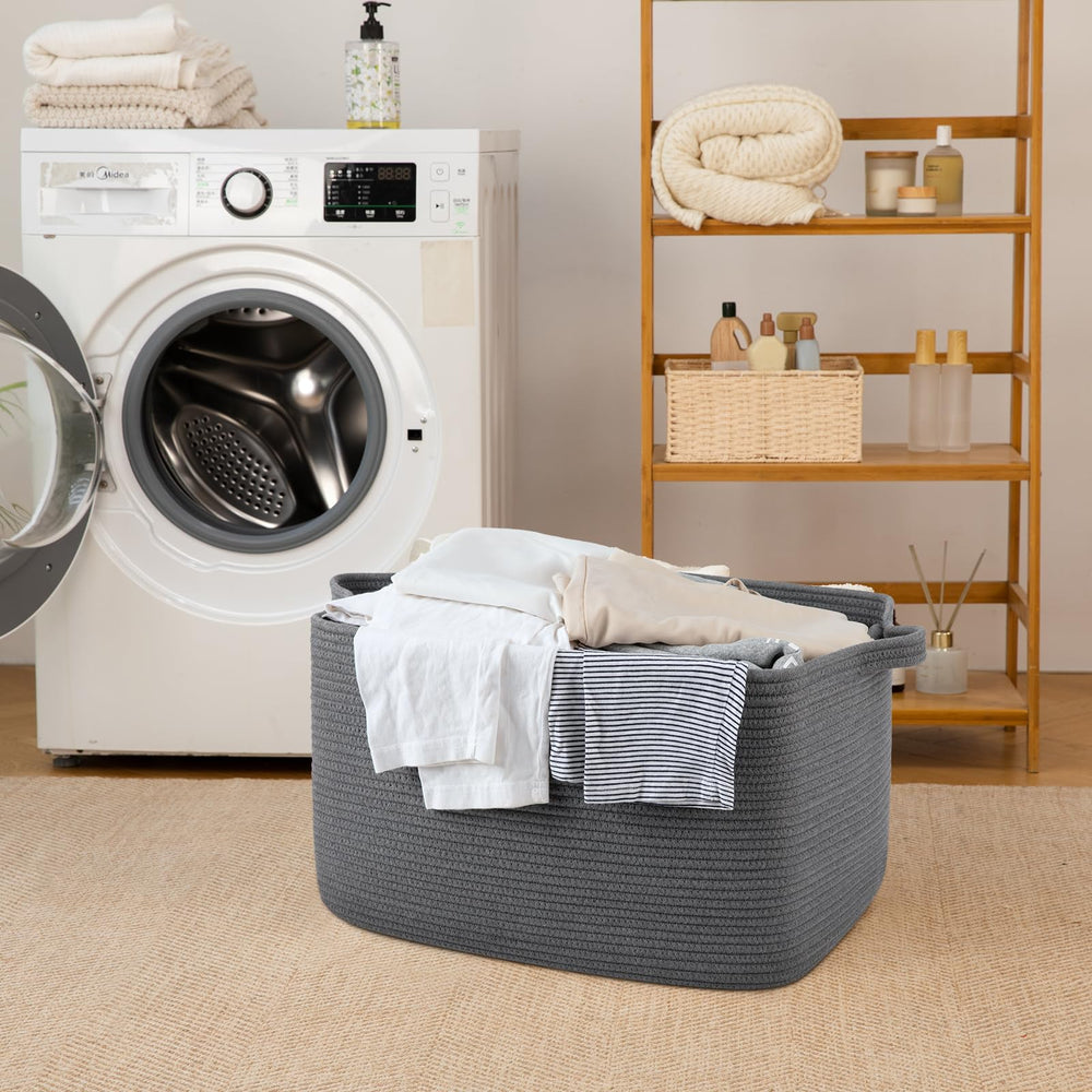 SIXDOVE rectangular storage basket ideal for blankets and throws