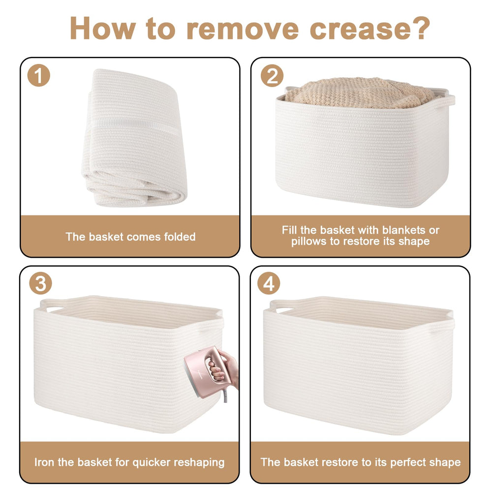 SIXDOVE white storage-basket aesthetic complements modern interiors while remaining practical.