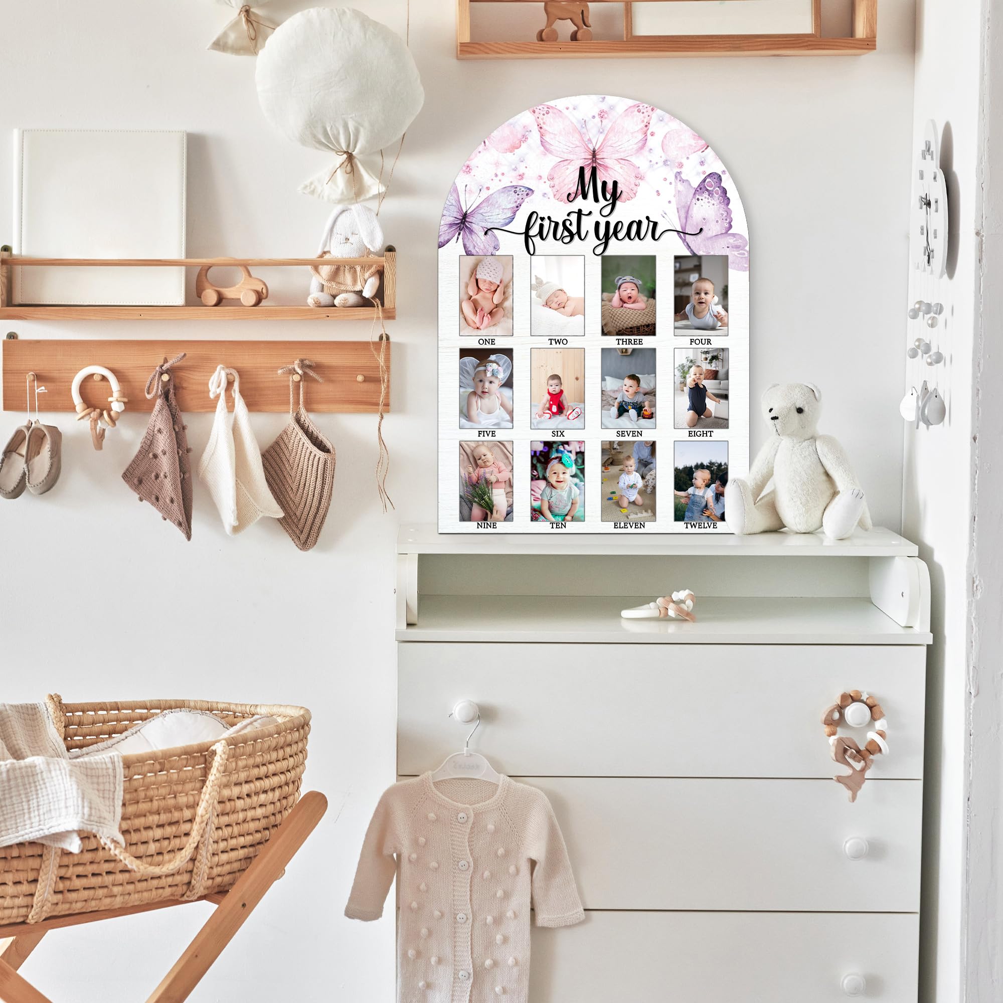 SIXEIGHT first year photo board gift-ready packaging suits baby showers