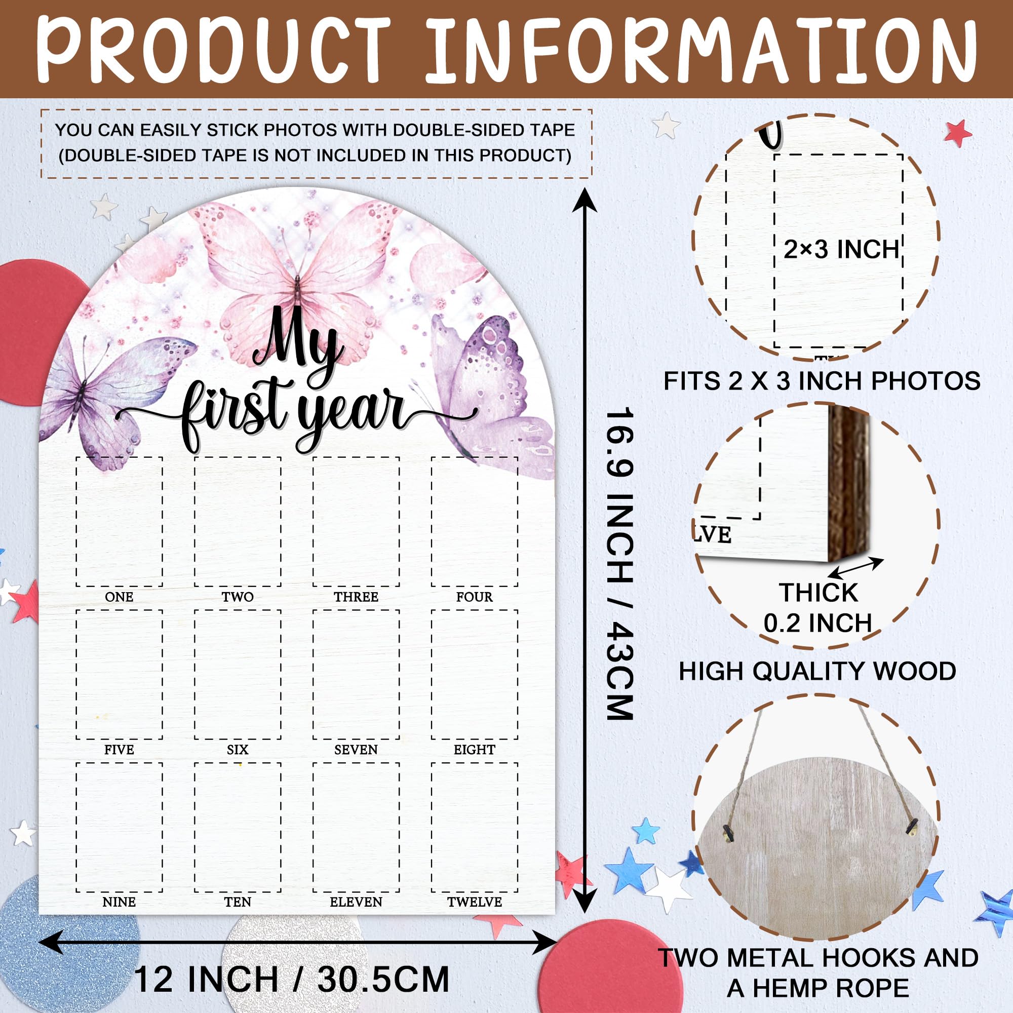 SIXEIGHT first year photo board milestone tiles highlight monthly growth moments