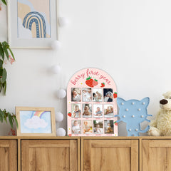 SIXEIGHT hanging back-mount setup with hooks and rope for easy wall or tabletop display