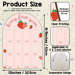 SIXEIGHT milestone boards with 12-month layout showcasing growth visuals for party decor