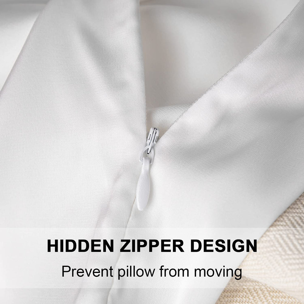 SIYUAN silk pillowcase hidden zipper close-up showing secure fit and clean finish