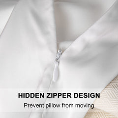 SIYUAN silk pillowcase hidden zipper close-up showing secure fit and clean finish