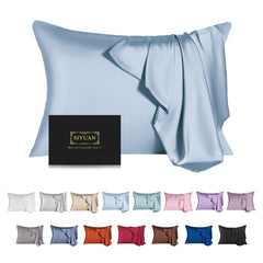 SIYUAN Mulberry silk pillowcase close-up for smoother skin.