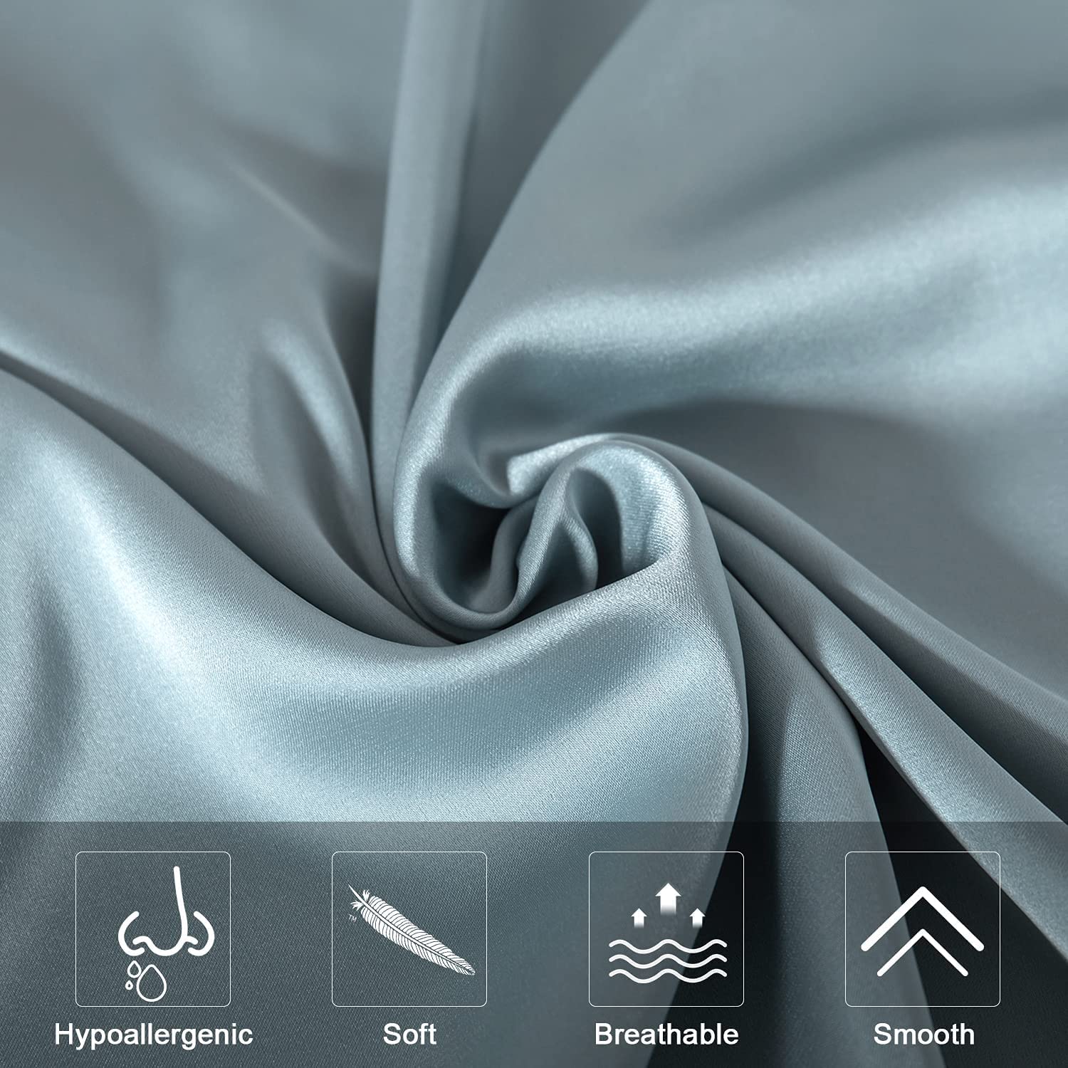 SIYUAN silk pillowcase with hidden zipper secures pillow overnight