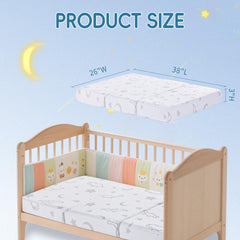 SJEUQOP dual-sided memory foam mattress offering firm infant support and soft toddler comfort.