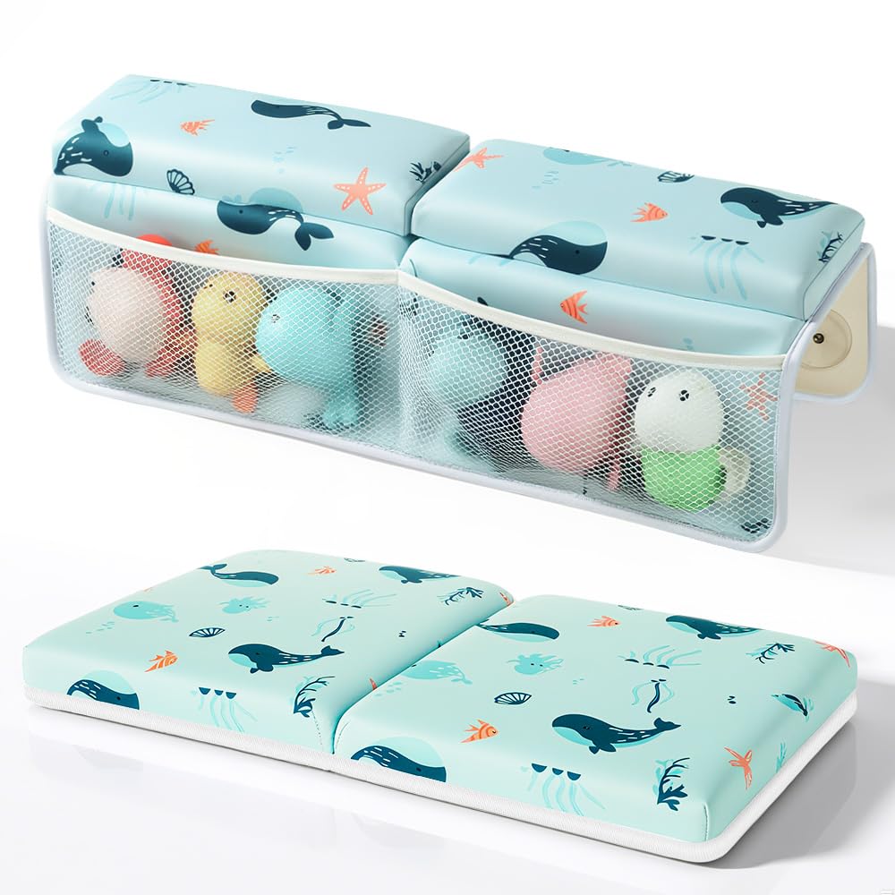 SKEFOLI baby bath kneeler folded for compact storage and travel-ready setup.