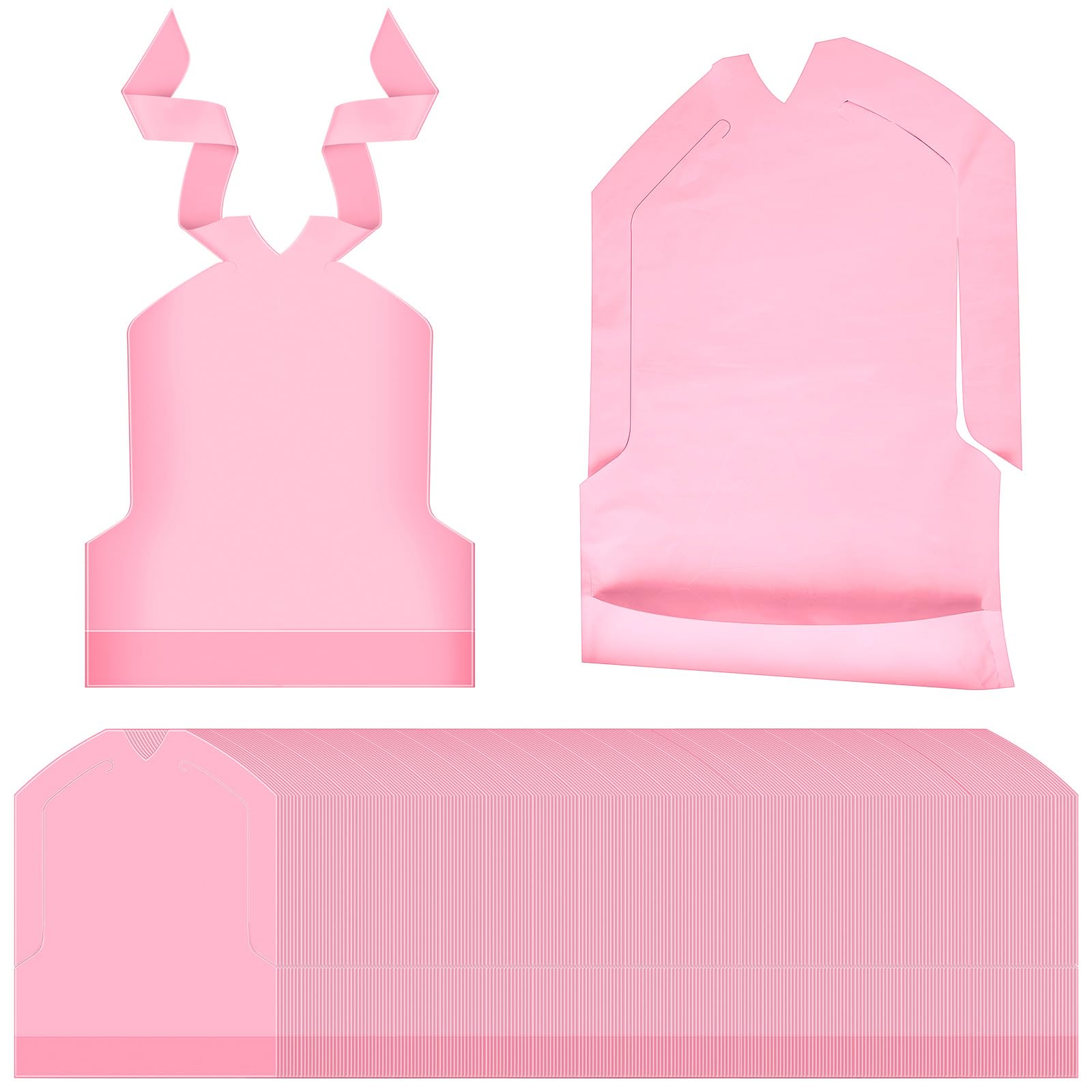Skicuff watery red bib front view shows full-coverage protection during meals.