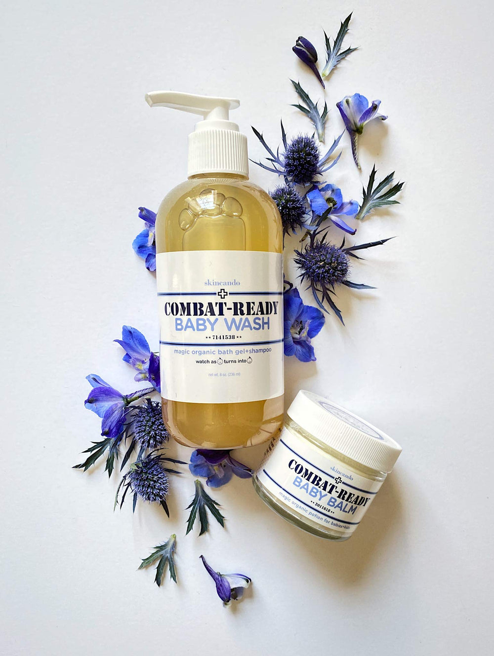 Skincando Combat Ready Baby Balm texture — smooth, lightweight hydration ideal for dry skin.