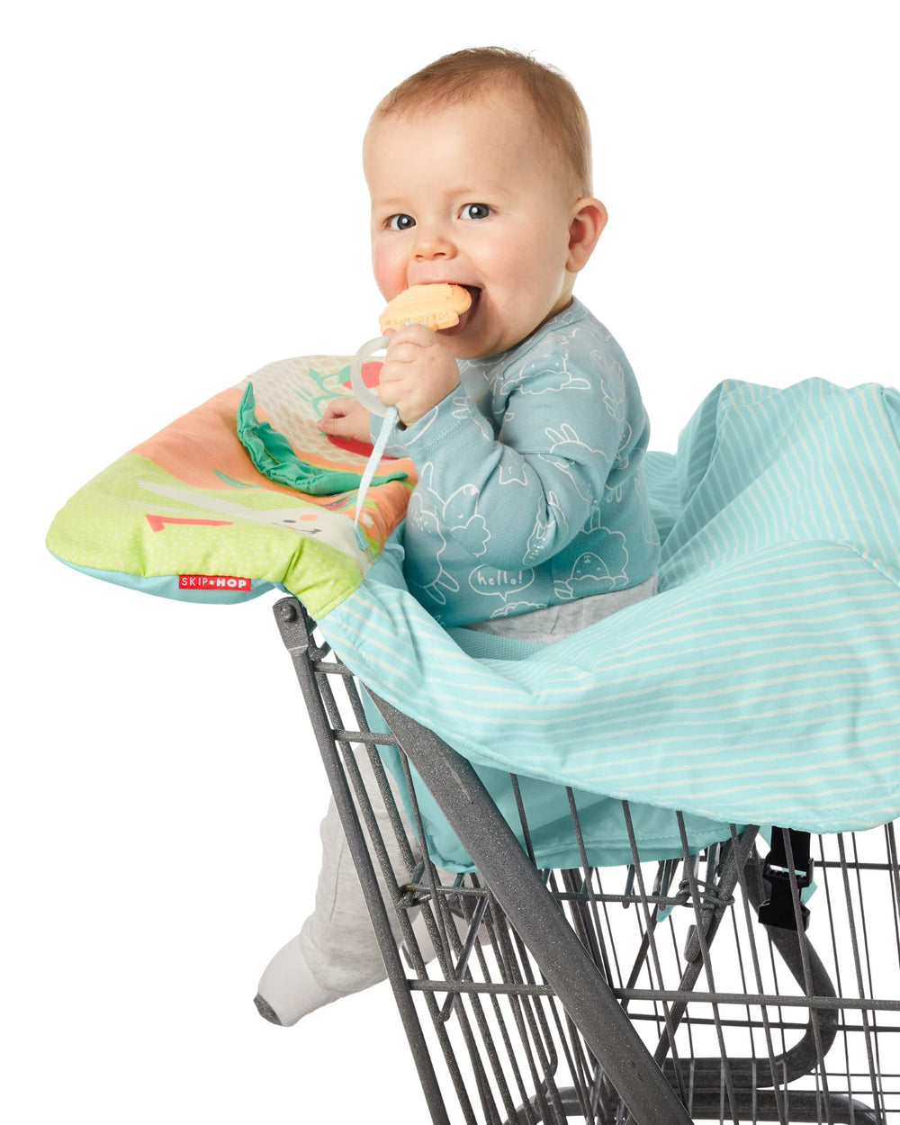 Skip Hop Farmstand cart cover padded legs provide extra leg comfort