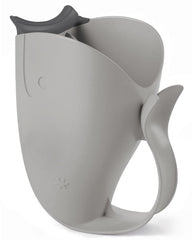 Skip Hop Moby bath rinse cup shows tear-free water flow for gentle rinsing