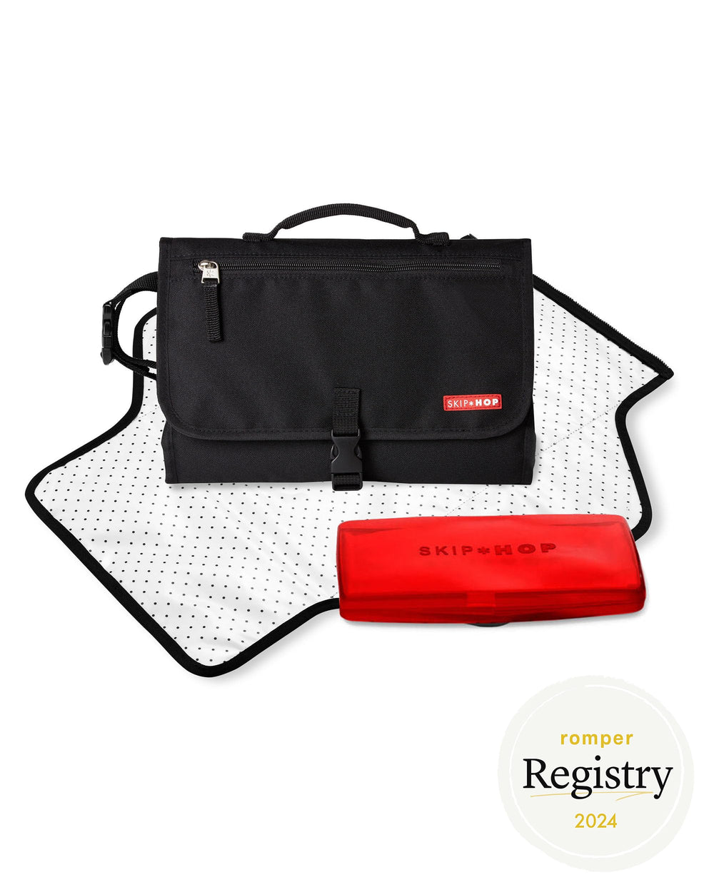 Skip Hop Pronto Signature wipe-clean clutch with built-in pad for mess-free prep