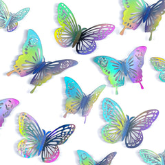 Skrfren 3D laser butterfly pack adds dimensional wall decor for events.