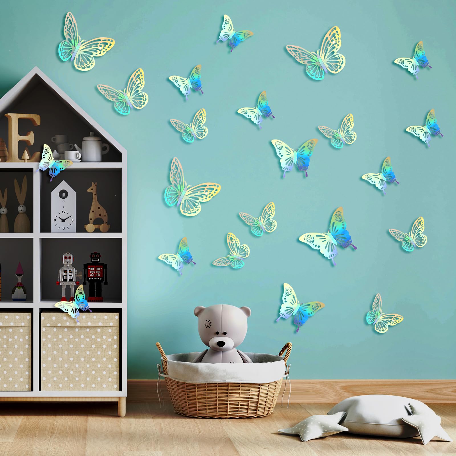 Skrfren 3D laser butterfly style-2 enhances party backdrops with lightweight flair.