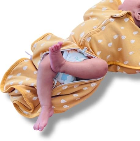 Sky Clouds swaddle wrap chest design highlights simple wrap without scratchy hardware