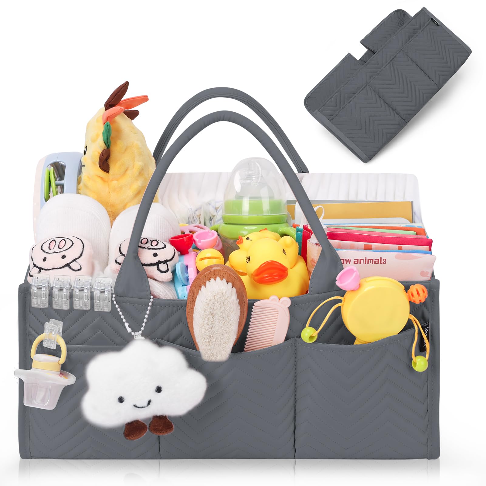 Skycase gift-ready diaper caddy ideal as baby shower or registry present.