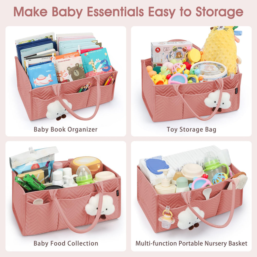 Skycase large diaper caddy fits car, nursery, and changing table organization.