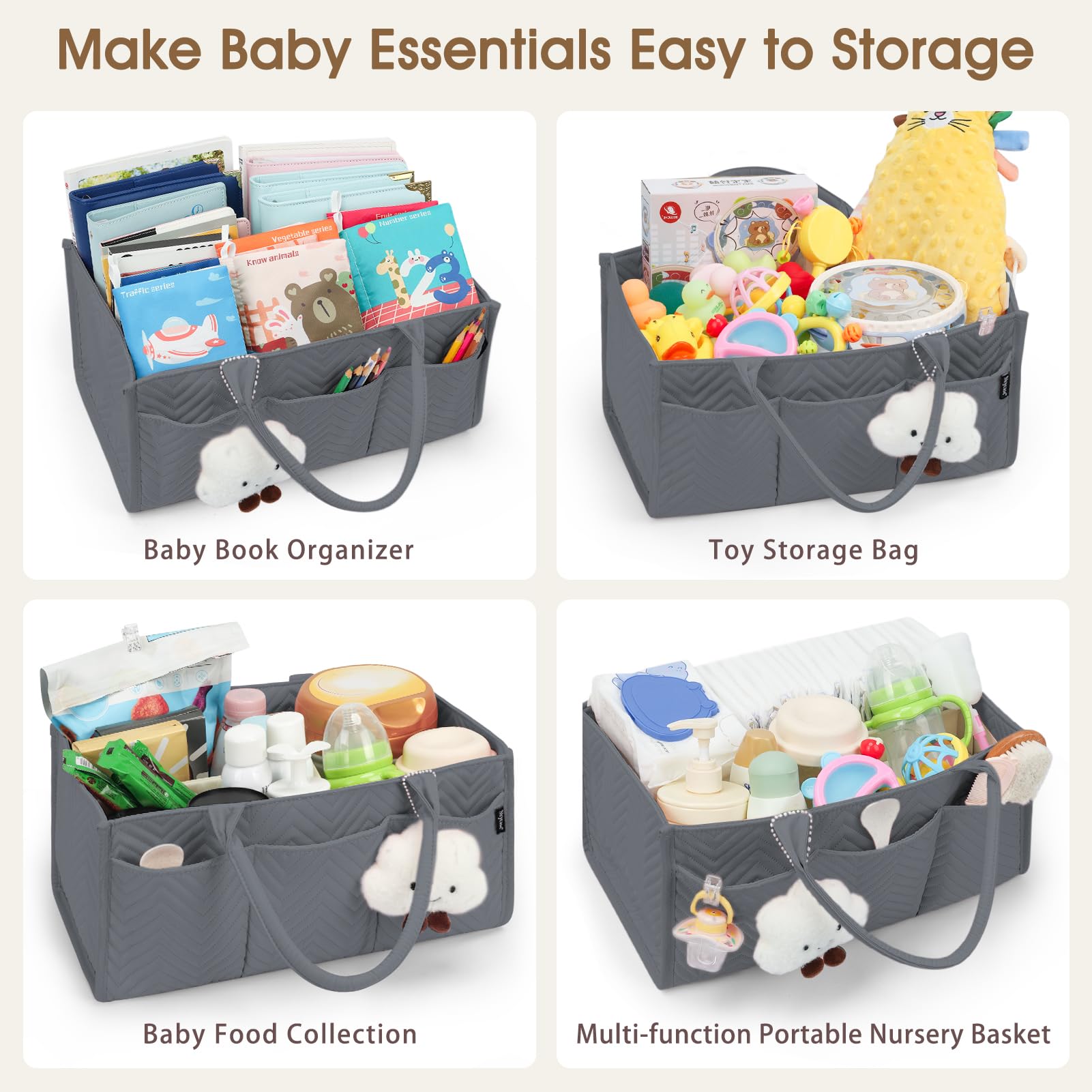 Skycase diaper caddy portable in car or changing table for on-the-go moms.