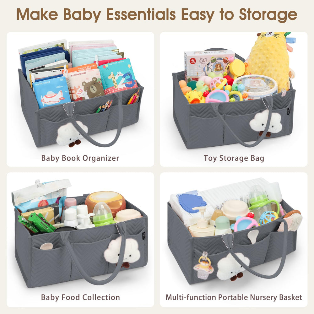 Skycase diaper caddy portable in car or changing table for on-the-go moms.