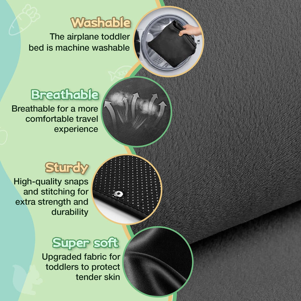 SkyCradleNap cloth book accessory in use to entertain during travel.