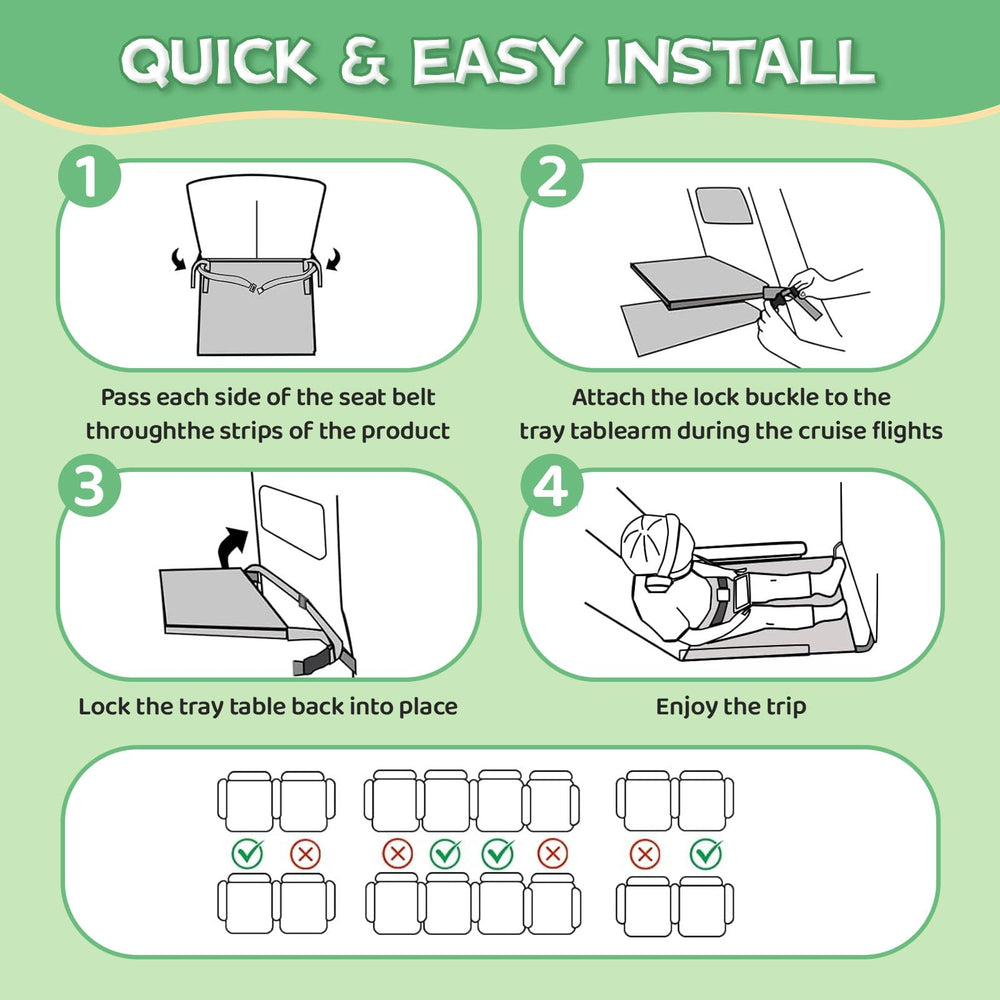 SkyCradleNap-seat compatibility emphasizes window or middle-seat use with tray.