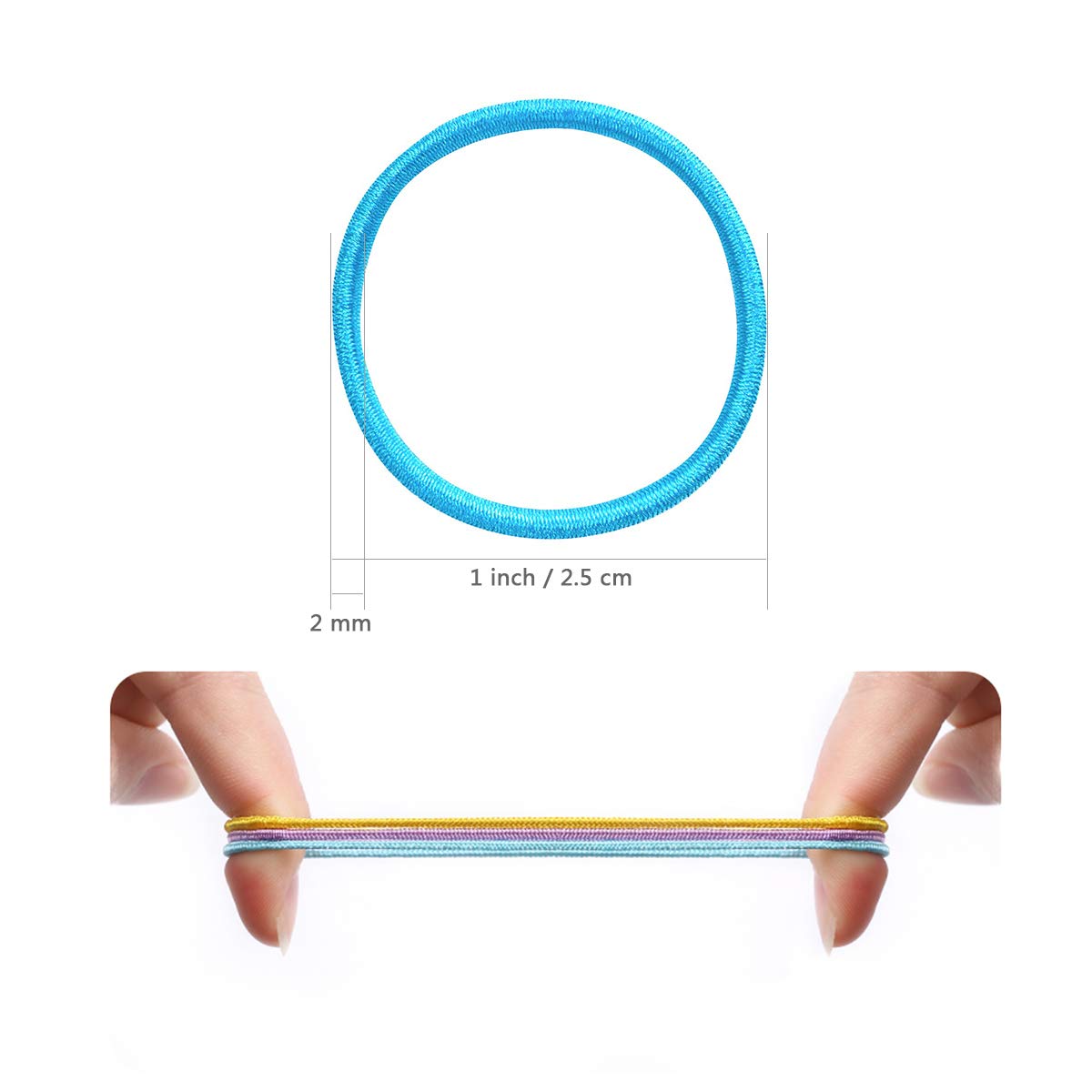 SKYii elastic hair ties easy removal design prevents hair snag during removal.