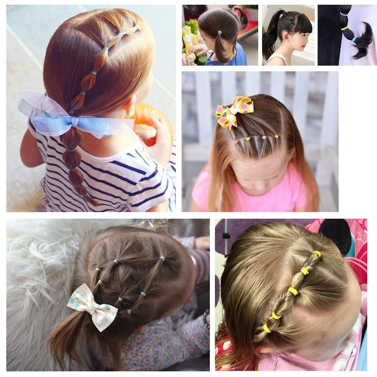 SKYii infant hair ties multi-colored pack keeps hairstyles neat all day.