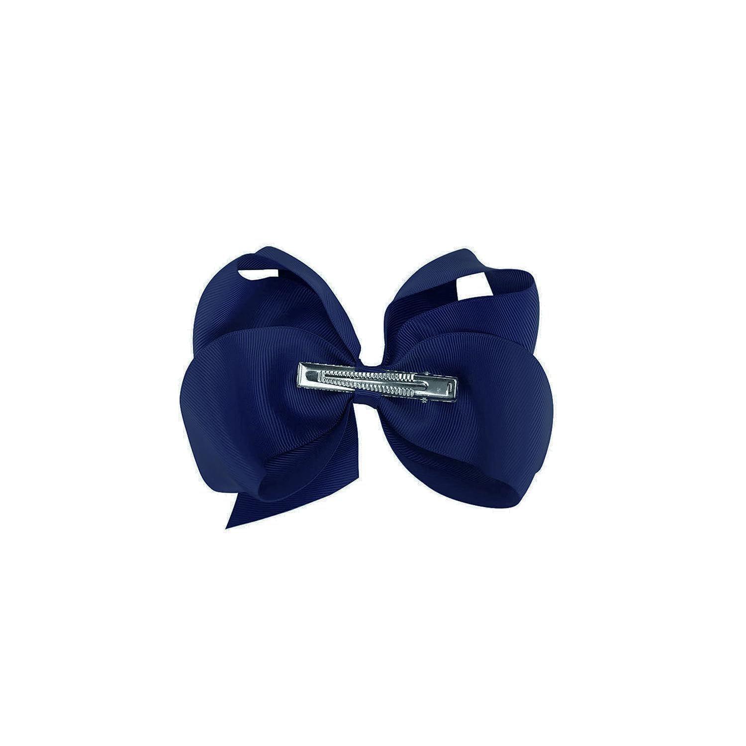 SKYii navy blue 3-inch bow clip, petite touch for toddlers' hairstyles.