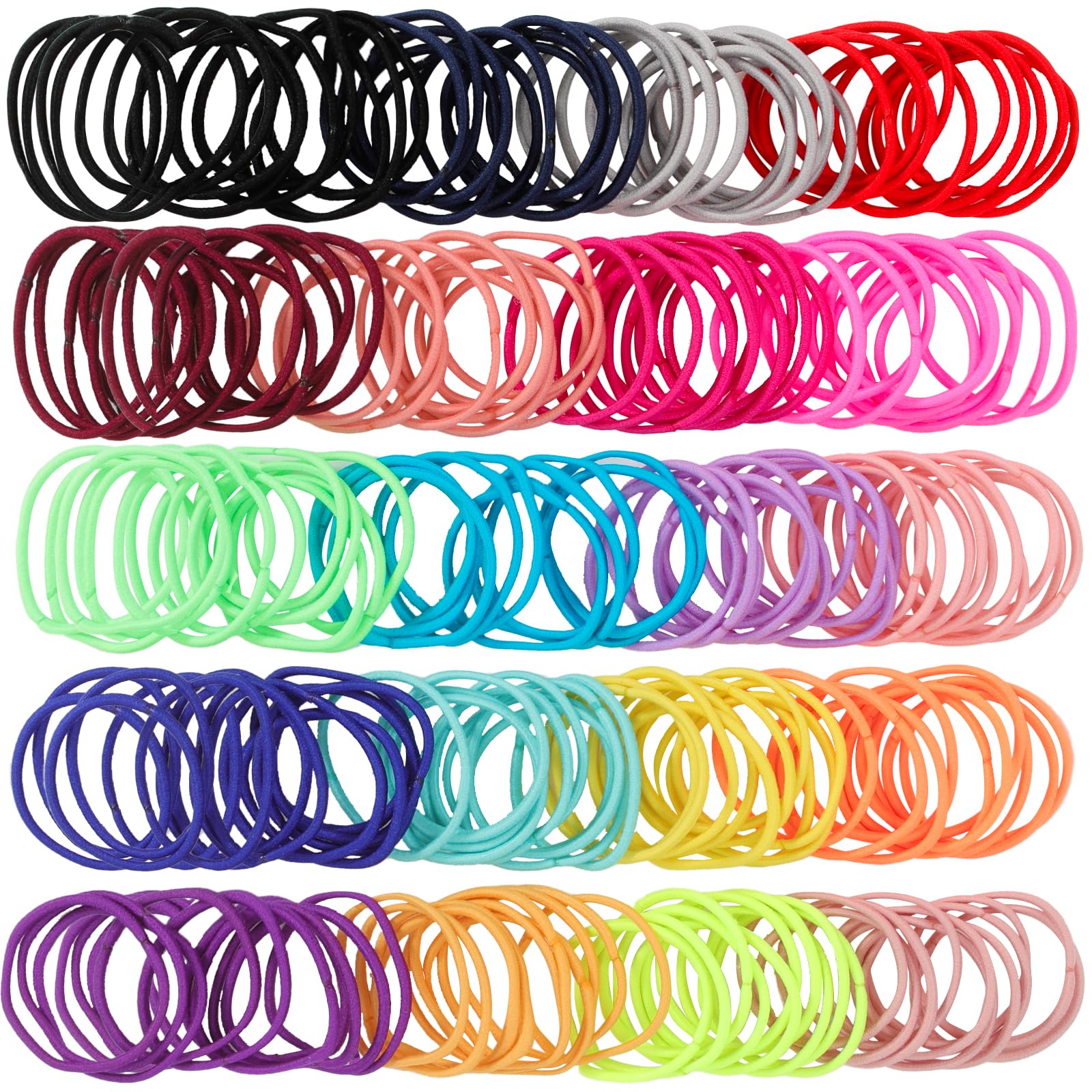 SKYii toddler hair ties soft elastic 2.5cm diameter for gentle, secure ponytails.