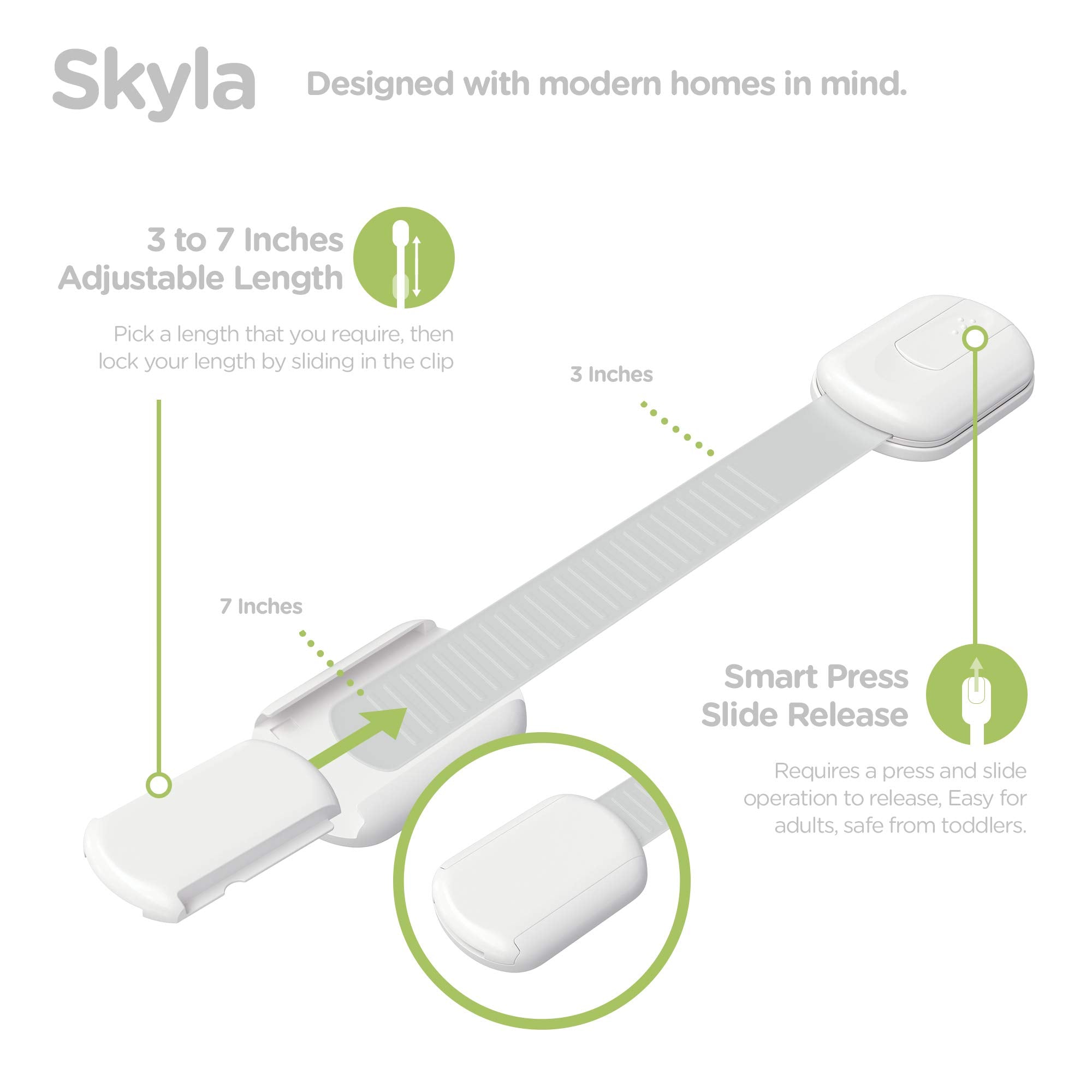 Skyla Homes 3M adhesive backing adheres securely to furniture surfaces